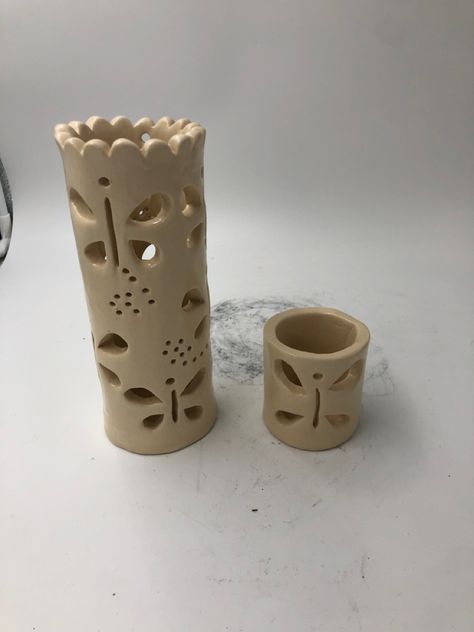 Luminary Clay Projects, Slab Lantern Ceramics, Luminary Ceramic Ideas, Clay Lanterns Ideas, Ceramic Lantern Ideas, Clay Luminary, Ceramic Luminaries, Easy Clay Sculptures, Ceramic Projects