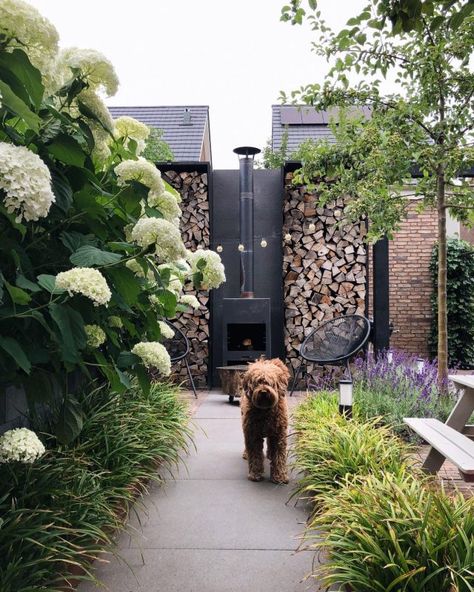 Hydrangea Landscaping, Love Garden, Backyard Garden Design, Nature Garden, Garden Structures, Garden Cottage, Small Gardens, Back Garden, Balcony Garden