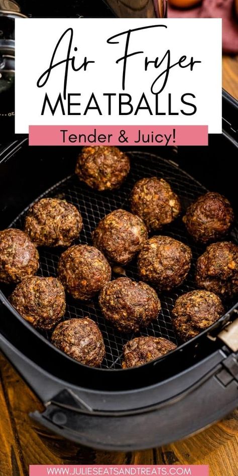 Meatball In Air Fryer, Homemade Meatballs Air Fryer, How To Make Meatballs In Air Fryer, Air Fried Meatballs, How To Make Meatballs For Spaghetti, Meatball Recipes Airfryer, Meatball Air Fryer Recipe, Low Fat Air Fryer Recipes, Meatballs In The Air Fryer