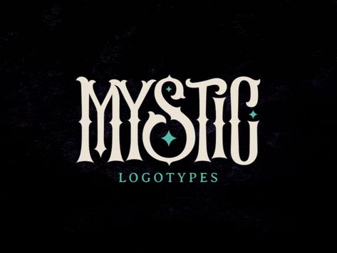 Spooky Logo Design, Mystic Typography, Witchy Typography, Mystical Typography, Witchy Lettering, Magical Typography, Witchy Fonts, Mystic Logo Design, Mystical Font