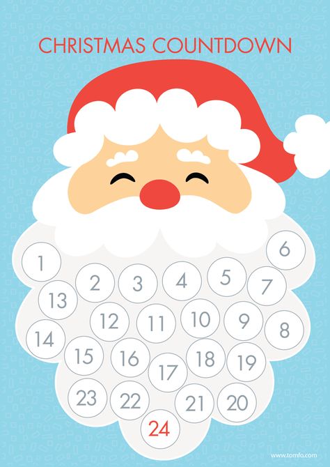 Countdown to Christmas | Santa Beard | Play and Go Santa Beard Countdown, Santas Beard Advent Calendar, Santa's Beard Countdown, Countdown Template, Christmas Countdown Printable, Countdown Calendar Printable, Santa Countdown, Christmas Countdown Diy, Calendar Advent