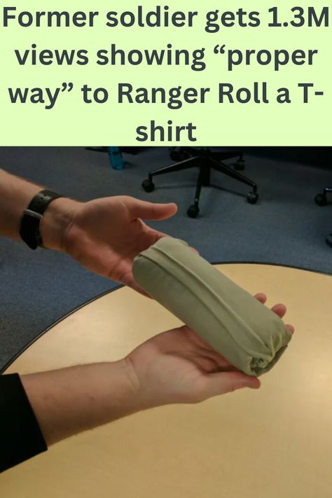 #Former #soldier gets #1.3M #views showing “#proper #way” to Ranger Roll a T-shirt Ranger Roll, How To Roll, Fashion Fails, Three Fold, Fashion Fail, The Army, Fails, Soldier, Rolls