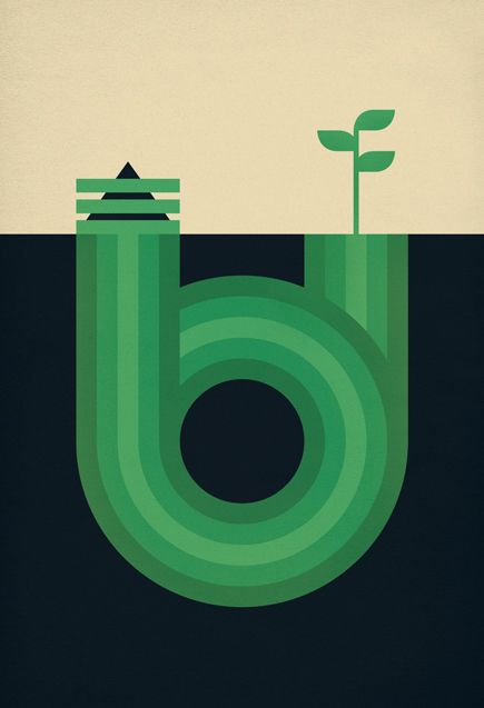 by Paul Tebbot Ecology Design, Naive Illustration, Simple Illustration, Graphic Design Advertising, Posters And Prints, Graphic Design Typography, Vintage Graphics, Graphic Poster, Retro Design