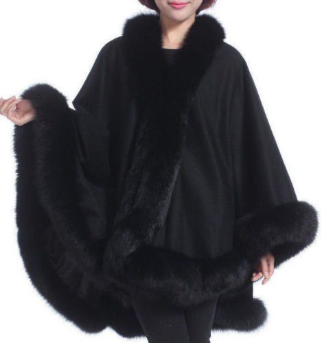 Cape Wrap, Cashmere Cape, Fur Cape, Cashmere Pashmina, Cashmere Shawl, Wrap Shawl, Womens Kimono, Cape Coat, Fox Fur