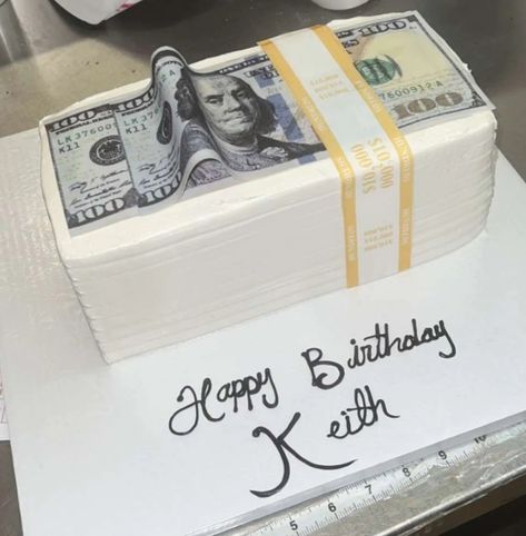 Money Birthday Cake, Jordan Year, Money Birthday, Money Cakes, Cakes Inspiration, Money Cake, Arts And Crafts For Teens, Custom Birthday Cakes, Simple Cake