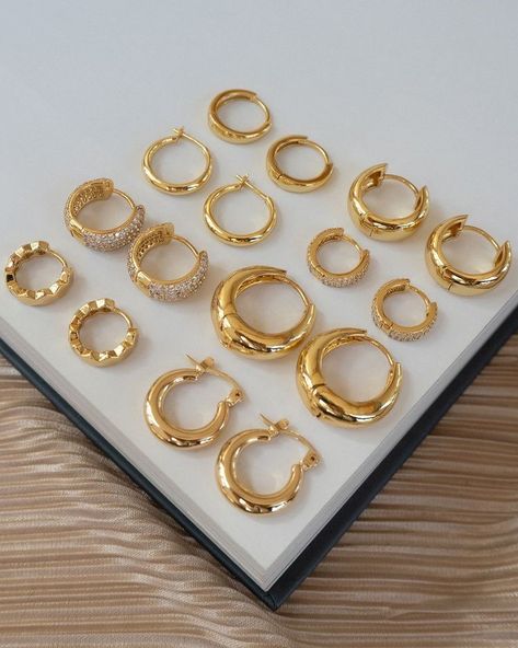 Evry Jewels, Luv Aj, Dope Jewelry, Hoop Earring Sets, Gold Earrings Designs, Jewelry Lookbook, Jewelry Photography, Bridal Jewellery, Girly Jewelry