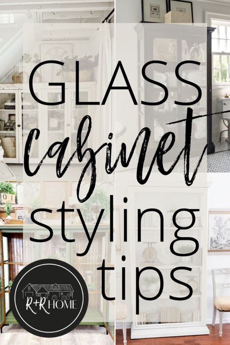 Glass Cabinet Styling, Diy Cabinet Storage, Glass Cabinets Display Living Room, Glass Kitchen Cabinets Decor, Kitchen Glass Cabinets Display, Living Room Glass Cabinet, Cabinet Makeover Kitchen, Glass Cabinet Decor, Glass Cabinet Display