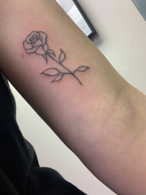 Rose Stick And Poke, Mn Tattoo, Linda Tattoo, Stick N Poke, Stick N Poke Tattoo, Poke Tattoo, Stick And Poke, Rose Tattoos, Rose Tattoo