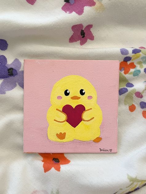 Cute Small Paintings For Boyfriend, Diy Mini Canvas Painting, Painting For A Boyfriend, Cute Painting For Boyfriend Easy, Mini Canvas Easy Art, Mini Painting For Boyfriend, Mini Canvas Art Easy Cute Couple, Easy Cute Painting Ideas For Boyfriend, Painting Ideas Gift For Boyfriend