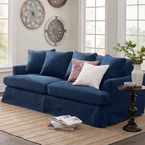 Blue sofa living room ideas