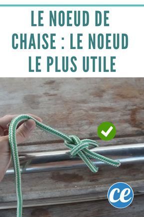 Le noeud de chaise est le noeud le plus utile et le plus solide. Voici le tuto pour faire un noeud de chaise. Bra Hacks, Survival Tips, Bushcraft, Paracord, Helpful Hints, Couture