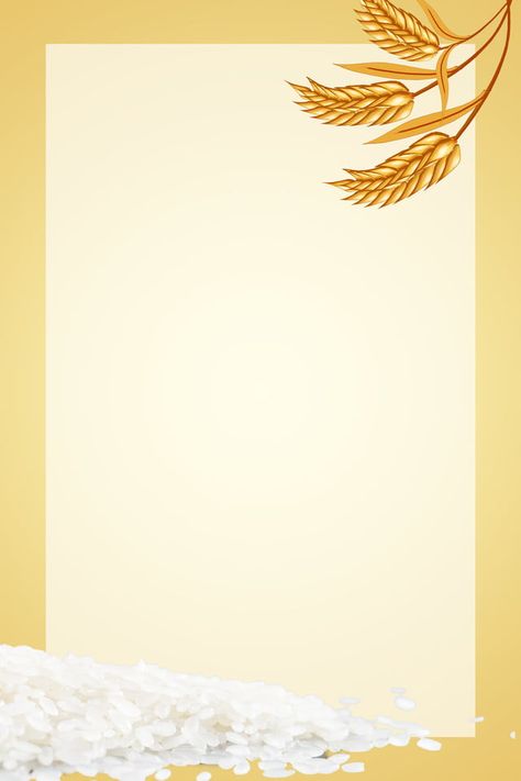 Elegant Rice Packaging Poster Background Template Rice Background Design, Rice Advertising, Poster Background Template, Rice Packaging, Bond Paper Design, Border Templates, Presentation Backgrounds, Web Design Resources, Leather Bag Pattern