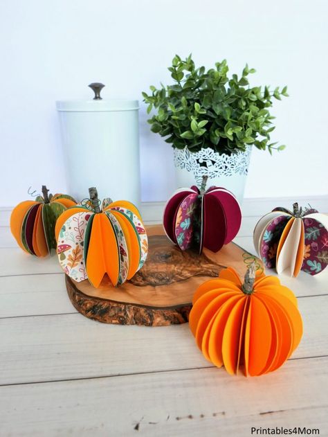 Natal, Paperplate Pumpkin Craft, Paper Chain Pumpkin, Construction Paper Pumpkin Crafts, 3d Pumpkin Templates Free Printable, Paper Plate Pumpkins, Halloween Crafts Pumpkins, Pumpkin Arts And Crafts, Diy Paper Pumpkins