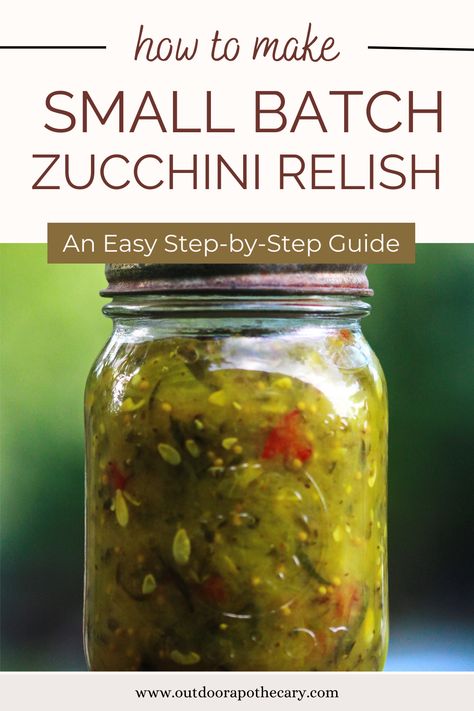 Discover the tangy-sweet goodness of small batch zucchini relish with our easy-to-follow recipe. Elevate sandwiches, burgers, salads, and more with this versatile condiment. Perfect for gardeners and those who love homemade gifts. Try it today! Small Batch Relish, Small Batch Sweet Pickle Relish, Zuchini Relish Recipe, Small Batch Zucchini Relish, Zuchini Relish Canned, Sweet Zucchini Relish Recipes Canning, Small Batch Pickles Canning, Canned Relish Recipes, Zucchini Relish Recipes Easy