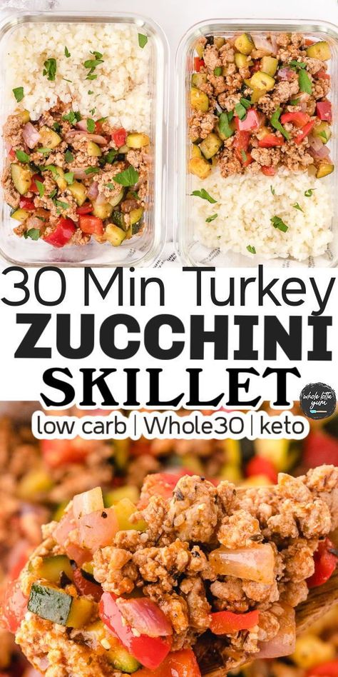 Easy Turkey Zucchini Skillet, Healthy Meal Prep Turkey Meatballs, Meal Prep For Diabetics Low Carb, Low Carb Healthy Recipes Clean Eating, Meal Prep For Healthy Liver, Turkey Meat And Broccoli Recipes, Healthy Turkey Meal Prep, Easy Healthy Meal Prep Ground Turkey, Ground Turkey Zucchini Quinoa