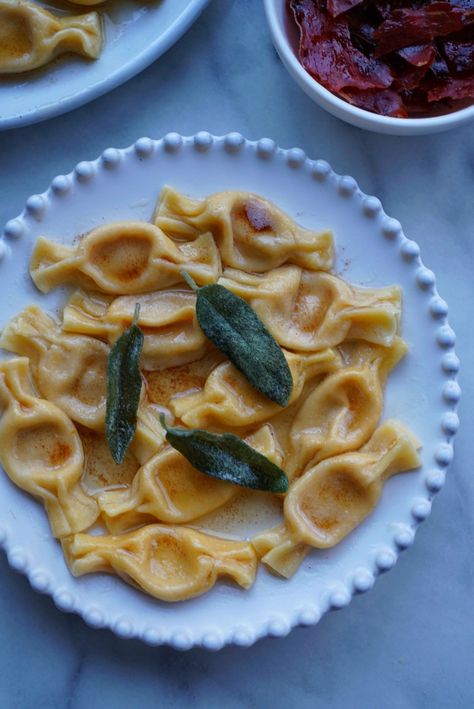 Stuffed Pasta Recipes, Pasta Table, Butter Sage Sauce, Autumn Pasta Recipes, Easy Weeknight Recipes, Madeira Sauce, Brown Butter Sage, Braised Oxtail, Brown Butter Sage Sauce