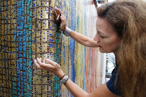 10 Most Inspiring Contemporary Mosaic Artworks of 2017 - Mozaico Blog Stone Mosaic Art, Rock Tile, Kitchen Mosaic, Modern Mosaic, Micro Greens, Modern Mosaics, Mosaic Ideas, Mosaic Artwork, Kinetic Art