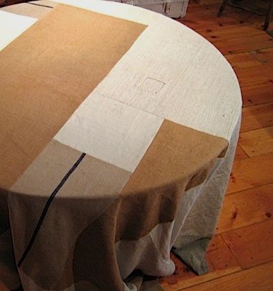 copy this: “moderne” patchwork tablecloth Patchwork, Patchwork Tablecloth, Textiles Inspiration, Vintage Grain Sack, Rogues Gallery, Scraps Of Fabric, Modern Patchwork, Kinds Of Fabric, Grain Sack