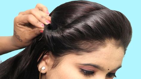 Nice twist hair Style Hair Setting Styles For Short Hair, Hair Styles For Long Hair Length Simple, Hairstyles For Medium Length Hair Video, Simple Hairstyles For Medium Length Hair, Simple Hairstyles For Short Hair Easy, Sari Hairstyle, Simple Hairstyles For Short Hair, Easy And Beautiful Hairstyles, Hairstyle Simple