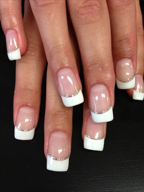 Manicure Bride, Wedding Manicure, Wedding Nails French, French Tip Nail Designs, French Manicure Nails, Nagel Tips, French Acrylic Nails, French Nail Designs, Super Nails