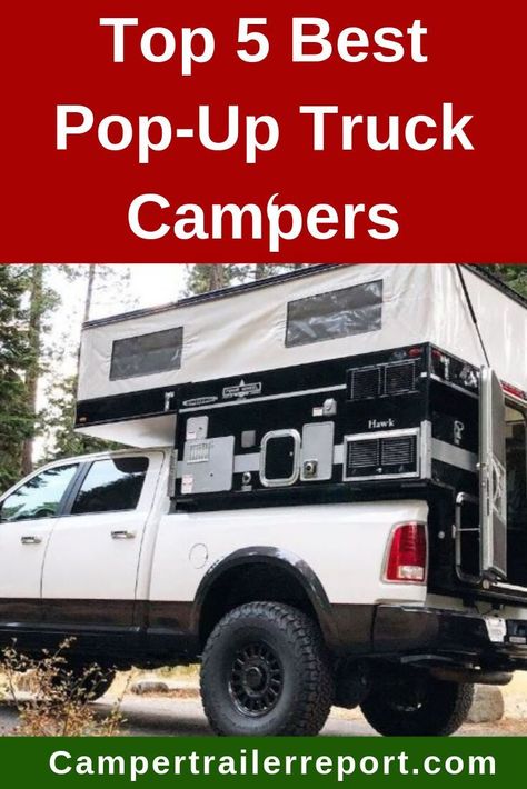 Small Truck Camper, Tent Trailer Camping, Cabover Camper, Slide In Truck Campers, Pop Up Truck Campers, Small Camper Trailers, Pickup Camper, Slide In Camper, Tiny Living Space