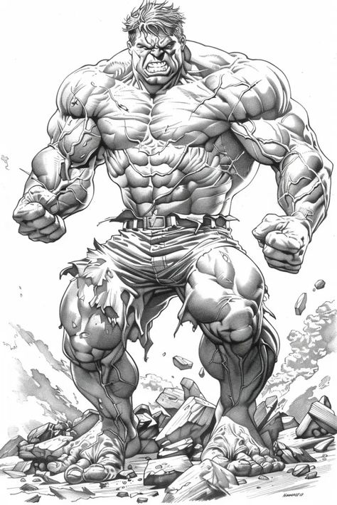 Printable Hulk Coloring Pages For Kids | Storiespub | Storiespub Hulk Sketch, Green Superhero, Hulk Tattoo, Hulk Coloring Pages, Hulk Artwork, Free Coloring Pages For Kids, Hulk Art, Drawing Superheroes, Marvel Drawings