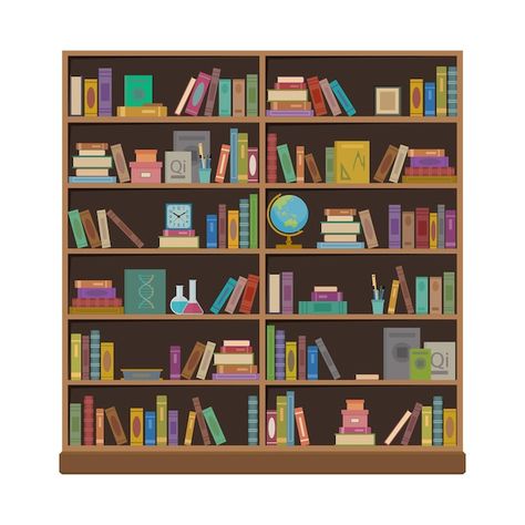 Vector Library, Home Study Rooms, Library Bookshelf, Library Bookshelves, Library Bookcase, Book Festival, Book Icons, Club Room, Magic Book