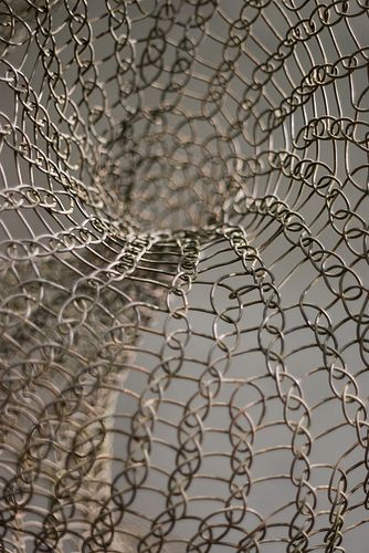 sculpture by ruth asawa | Jessica Rosenkrantz | Flickr Mesh Sculpture, Sculptures Sur Fil, Ruth Asawa, Foto Macro, Flickr Com, Materials And Textures, Wire Sculpture, Hanging Wire, Wire Mesh