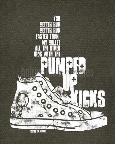 Pumped up kicks Quotes Music Lyrics, The Wombats, Coffee Art Print, Foster The People, Style Indie, Quotes Music, Soundtrack To My Life, Pumped Up Kicks, Music Quotes Lyrics