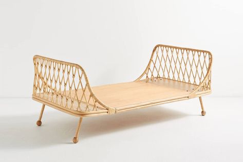 One of Anthropologie’s greatest hits of late, the Pari Rattan Daybed is $998 (it’s sized for a twin mattress, not included). Scroll to the end to see the frame in use in a Brooklyn bedroom. Daybed Rattan, Anthropologie Daybed, Rattan Twin Bed Frame, Twin Rattan Bed, Rattan Twin Bed, British Colonial Furniture, Bamboo Placemats, Rattan Daybed, Sunroom Furniture