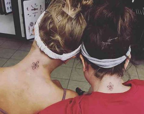 11 Matching Tattoos For BADASS Moms And Their Daughters Mom And Daughter Tattoos Matching Disney, Unconditional Love Tattoo, Mother And Daughter Tatoos, Mother Daughter Symbol, Tattoo Mother, Group Tattoos, Love Symbol Tattoos, Mom Daughter Tattoos, Small Matching Tattoos