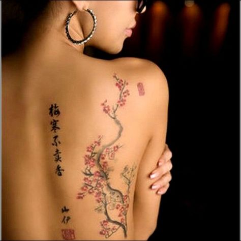 50 Meaningful Chinese Symbol Tattoos and Designs Tattoo Planets, Ta Moko Tattoo, Tumblr Tattoo, Cherry Blossom Tree Tattoo, Blossom Tree Tattoo, Sakura Tattoo, Cherry Tattoos, Handpoke Tattoo, Inspiration Tattoo