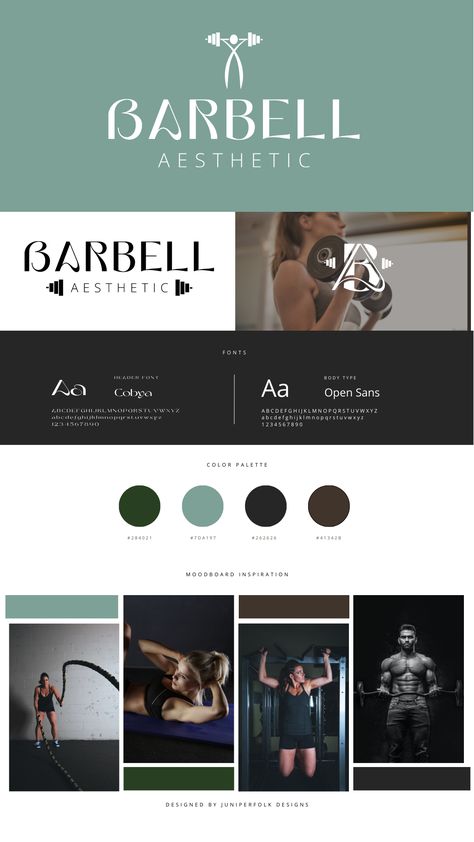 Brand Board Design | Personal Trainer Branding Fitness Brand Mood Board, Personal Training Branding, Fitness Brand Color Palette, Personal Trainer Branding Photoshoot, Gym Branding Design, Fitness Branding Design, Personal Trainer Aesthetic, Personal Training Studio Design, Personal Trainer Branding