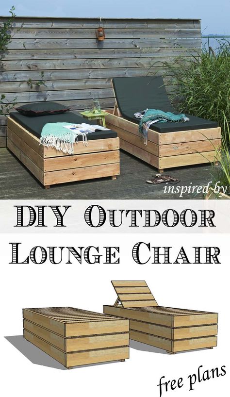 Diy Outdoor Lounge, Diy Lounge, Unique Woodworking, Outdoor Lounge Chair, Pallet Outdoor, Diy Garden Furniture, Diy Furniture Easy, Diy Holz, Outdoor Diy