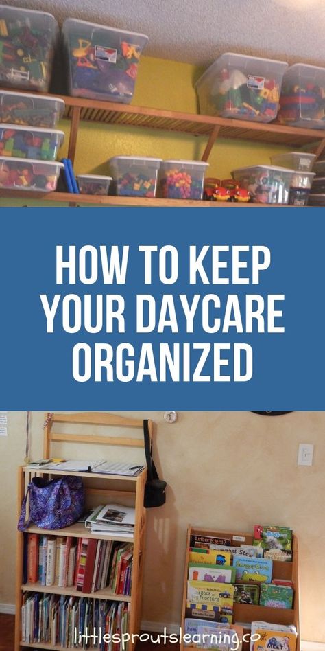 Daycare Organization Ideas, Daycare Decorations, Daycare Storage, Child Care Center Design, Daycare Setup, Opening A Daycare, Daycare Organization, Home Childcare, Starting A Daycare