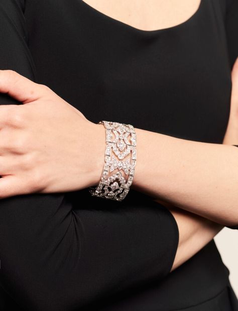 Cartier Bracelet Diamond, Sothebys Jewelry, Cartier High Jewelry, Diamond Jewerly, Cartier Diamond Bracelet, Cartier Diamond, Magnificent Jewels, Diamond Cuff Bracelet, The Bling Ring