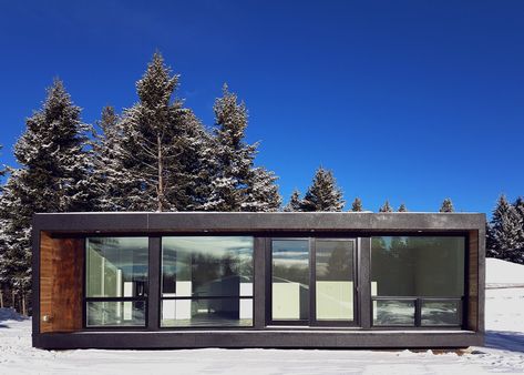 Aspen Grove — HONOMOBO Shipping Container Home Builders, Prefab Shipping Container Homes, Shipping Container Buildings, Container Homes For Sale, Shipping Container Design, Prefab Container Homes, Cargo Container Homes, Shipping Container Cabin, Small Floor Plans