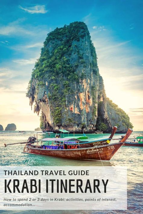 Things to do in Krabi, how to spend 2 or 3 days in Krabi, itinerary | Thailand travel guide and best destination | What to do in Krabi and places to visit like beaches, temples, national parks, island hopping, rock climbing, kayaking |#thailand #travel #guide #itinerary #travelinspiration 10 Days In Thailand, Backpacking Destinations, Thailand Itinerary, Thailand Travel Tips, Thailand Travel Guide, Krabi Thailand, Ao Nang, Asia Travel Guide, Pipe Dream