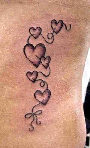 Love hearts White Heart Tattoos, Initial Tattoos, Little Heart Tattoos, Love Heart Tattoo, Simple Heart Tattoos, Easy Tattoo, Heart Tattoos, Simple Tattoo Designs, Initial Tattoo