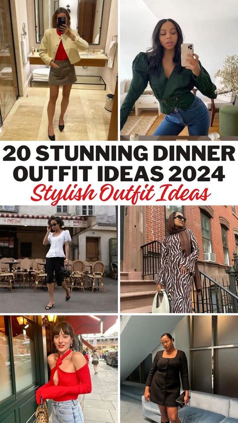 Dinner Outfit Ideas Outfit Idea For Dinner With Friends, Semi Fancy Dinner Outfits, Outfits For Casual Dinner, Dinner Fashion, 5 Star Restaurant Outfit, Dinner In The City Outfit, Dinner Looks, Work Dinner Party Outfit, Outfit Ideas For Dinner With Friends