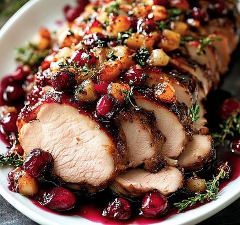 Dijon Pork Loin, Dreamsicle Salad Recipe, Spicy Cranberry Sauce, Orange Pork, Chili Cheese Dog Casserole, Apple Cider Glaze, Roasted Pork Tenderloin Recipes, Pork Loin Roast Recipes, Homemade Comfort Food