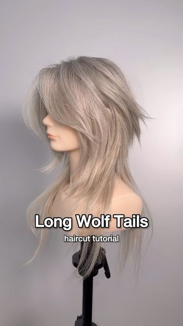 Long Tail Wolf Cut, Hairstyles For Long Hair Wolfcut, Long Hair Disconnected Layers, Wolf Tails Hair, Wolf Cute Hair Long, Long Fox Haircut, Long Wolf Tails Haircut, Long Layer Wolf Cut, Wolf Cut Before And After