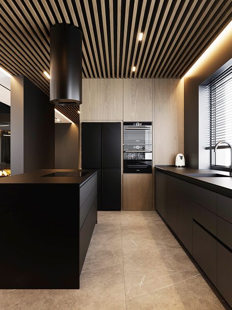 Japandi Black, Cabinet Door Designs, Mushroom Hair, Mad About The House, Minimalist Kitchen Design, Kitchen Cabinet Door, Kitchen Decor Modern, Kitchen Design Decor, Minimalist Kitchen