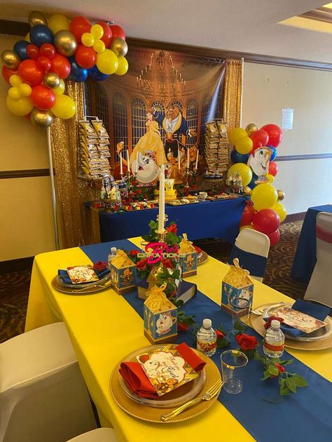 Beauty And The Best Birthday Party, Beauty And The Beast Bday Party Ideas, Beauty And The Beast Party Decorations Diy, Beauty Or The Beast Gender Reveal, Gender Reveal Beauty Or Beast, Beauty And Beast Party Ideas, Beauty And The Beast First Birthday Theme, Beauty And The Beast One Year Old Party, Beauty Beast Birthday Party