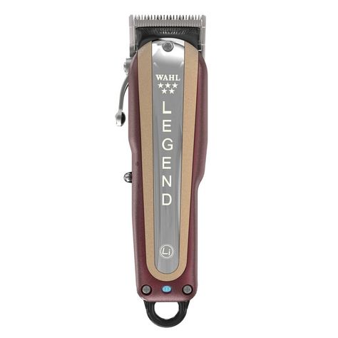 The Wahl Cordless Legend, originally known for its extended wide range fading wedge blade that provides you with a better fade and blending range. With the new added element of this clipper going cordless, you can now benefit from 100 minutes cordless run time from a single 60-minute charge. Barber Clippers, Hair Barber, Barber Tools, Run Time, 60 Minutes, Hair Clippers, تصميم داخلي, Chrome Plating, Barber Shop