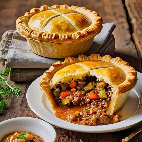 Australian Meat Pies Recipe Meat Pie Australian, Australian Beef Pie, Individual Meat Pies Ground Beef, Aussie Meat Pies, Aussie Pies Recipe, Australian Meat Pie Recipe Easy, Aussie Meat Pie Recipe, Australian Meat Pie Recipe, New Zealand Meat Pie Recipe