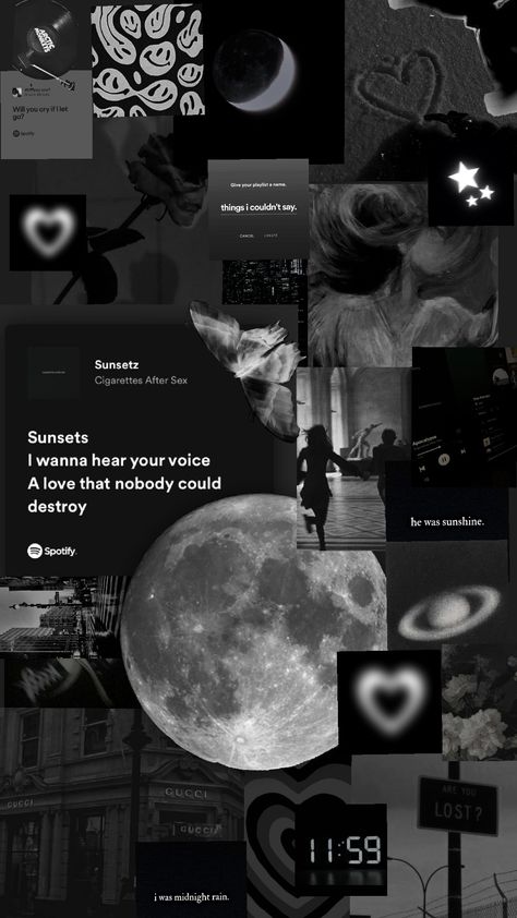 Collage, Iphone, Black Moon Aesthetic, Moon Aesthetic, Black Moon, Dark Wallpaper, The Moon, Moon, Black And White