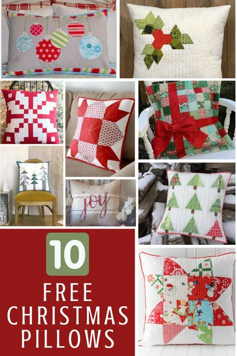 Quilted Christmas Pillows, Christmas Pillow Patterns, Christmas Pillows Diy, Xmas Projects, Christmas Quilting Projects, Friday Holiday, Xmas Pillows, Holiday Pillows Covers, Quilted Pillow Covers