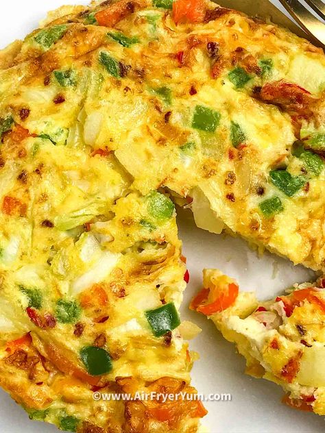 Air Fry Omelet, Air Fryer Omlete, Omelette In Air Fryer, Airfryer Omelet, Air Fryer Omelette Recipe, Omelette Air Fryer, Air Fryer Omelette, Eggs In Air Fryer, Air Fryer Eggs