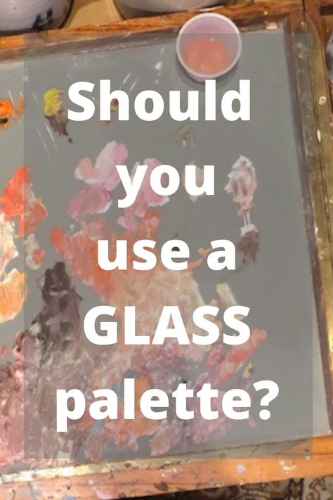 I wondered for years about using a glass palette and I finally tried one. Wow, what a difference it made! Clean up is easy and the smooth surface is great for mixing paint. I have 3 glass palettes now, I'll show you how to fit your palette for glass or get a ready made one. I think you'll love it! Glass Palette, Oil Painting Palette, Artist Palettes, Frozen Painting, Oil Paint Set, Plastic Pallets, Art Studio Organization, Painters Palette, Diy Oils